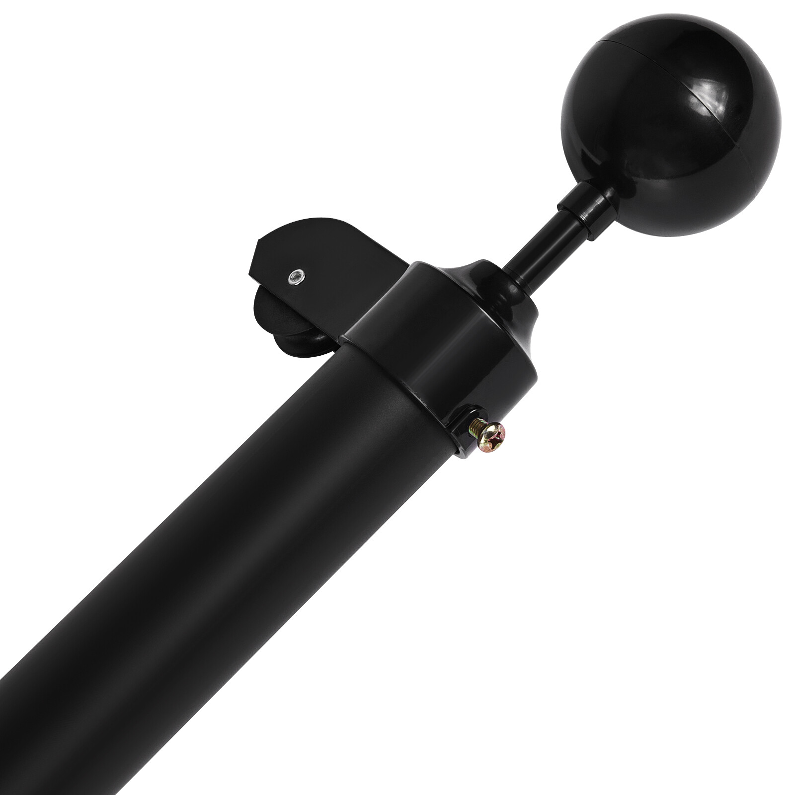 VEVOR 30FT Detachable Flagpole Kit Heavy Duty Aluminum Flag Pole American Black