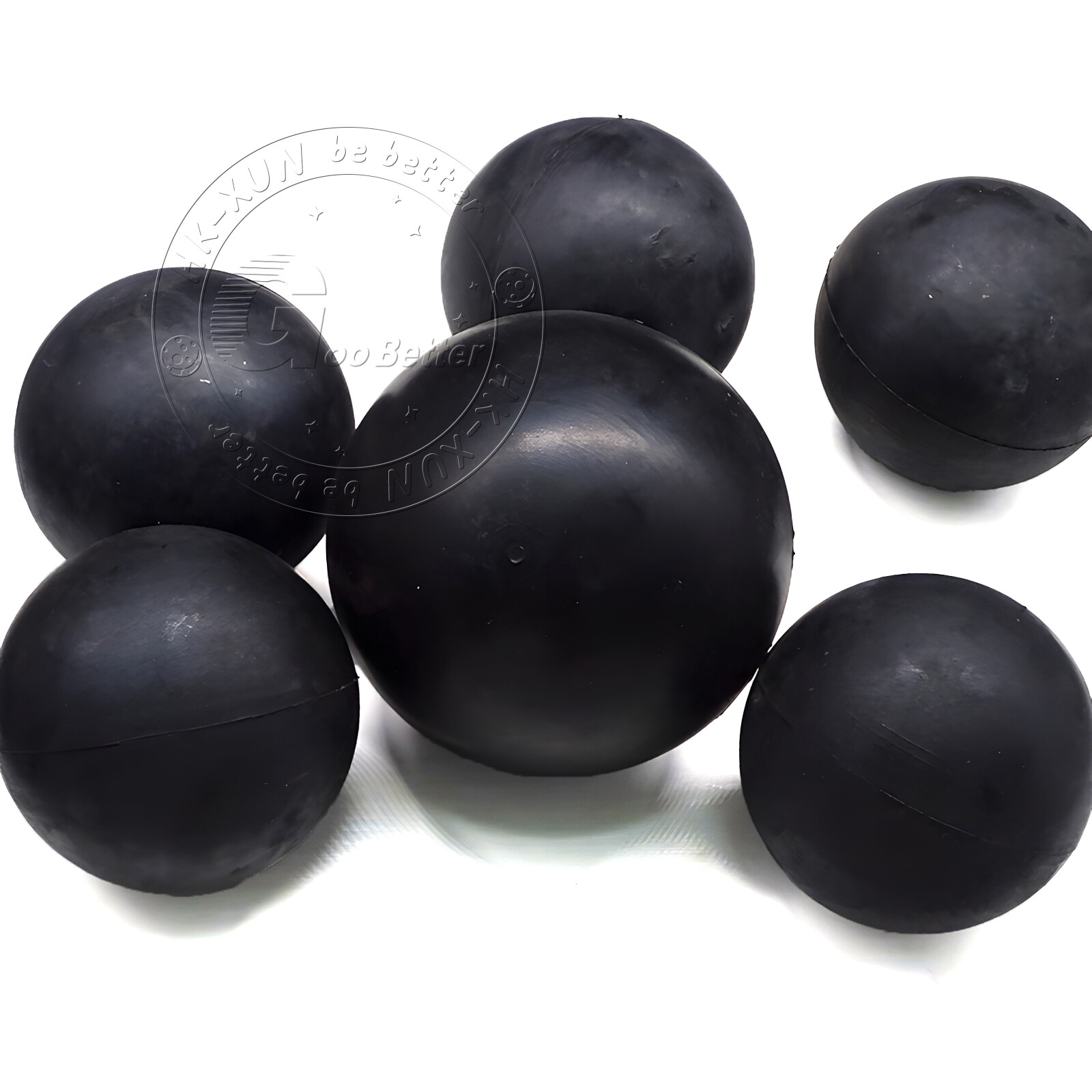 Black Round Solid Rubber Ball Bouncy Balls Training Ball Diameter 2mm to 100mm