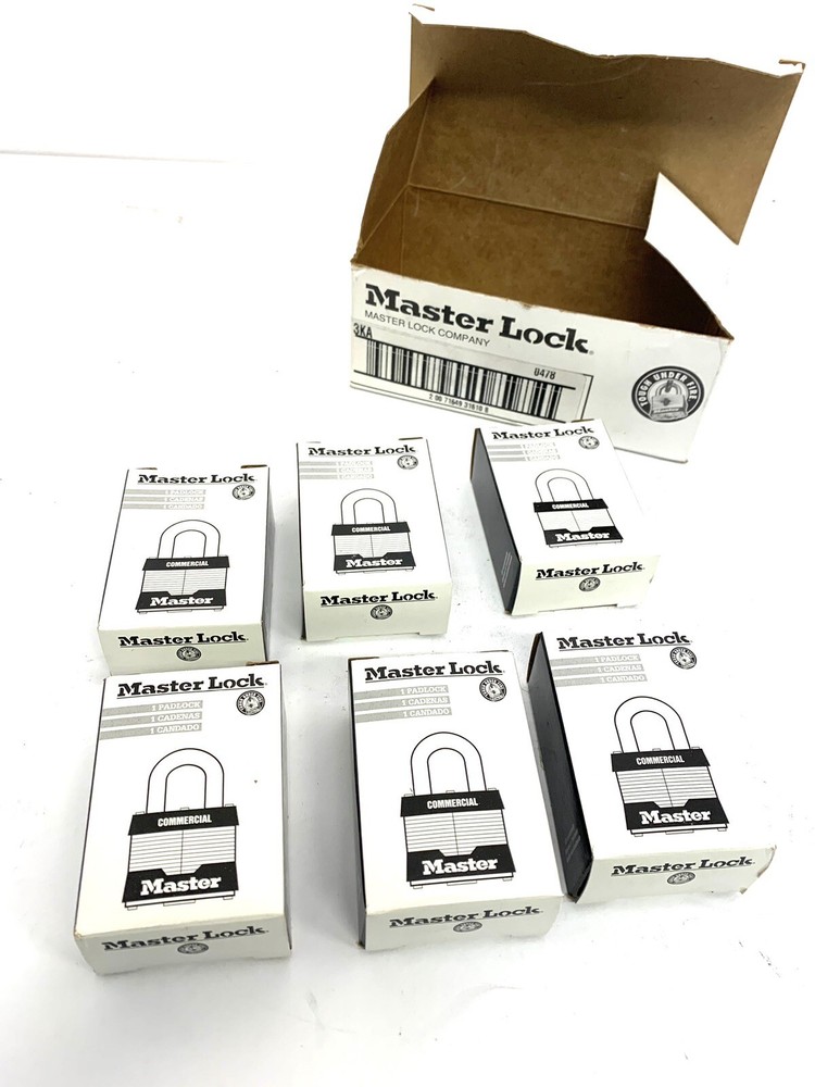 Master Lock Commercial 3KA 1-9/16" Laminated Steel Keyed Alike Padlock (6-pack!)