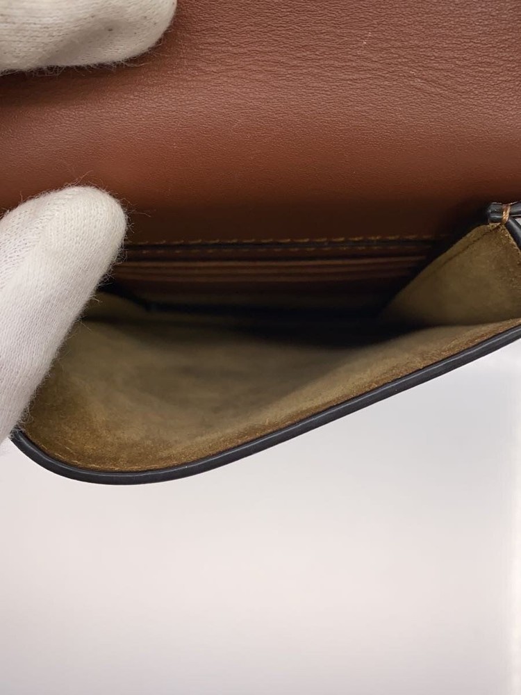 LOEWE shoulder bag leather Brown plain Used