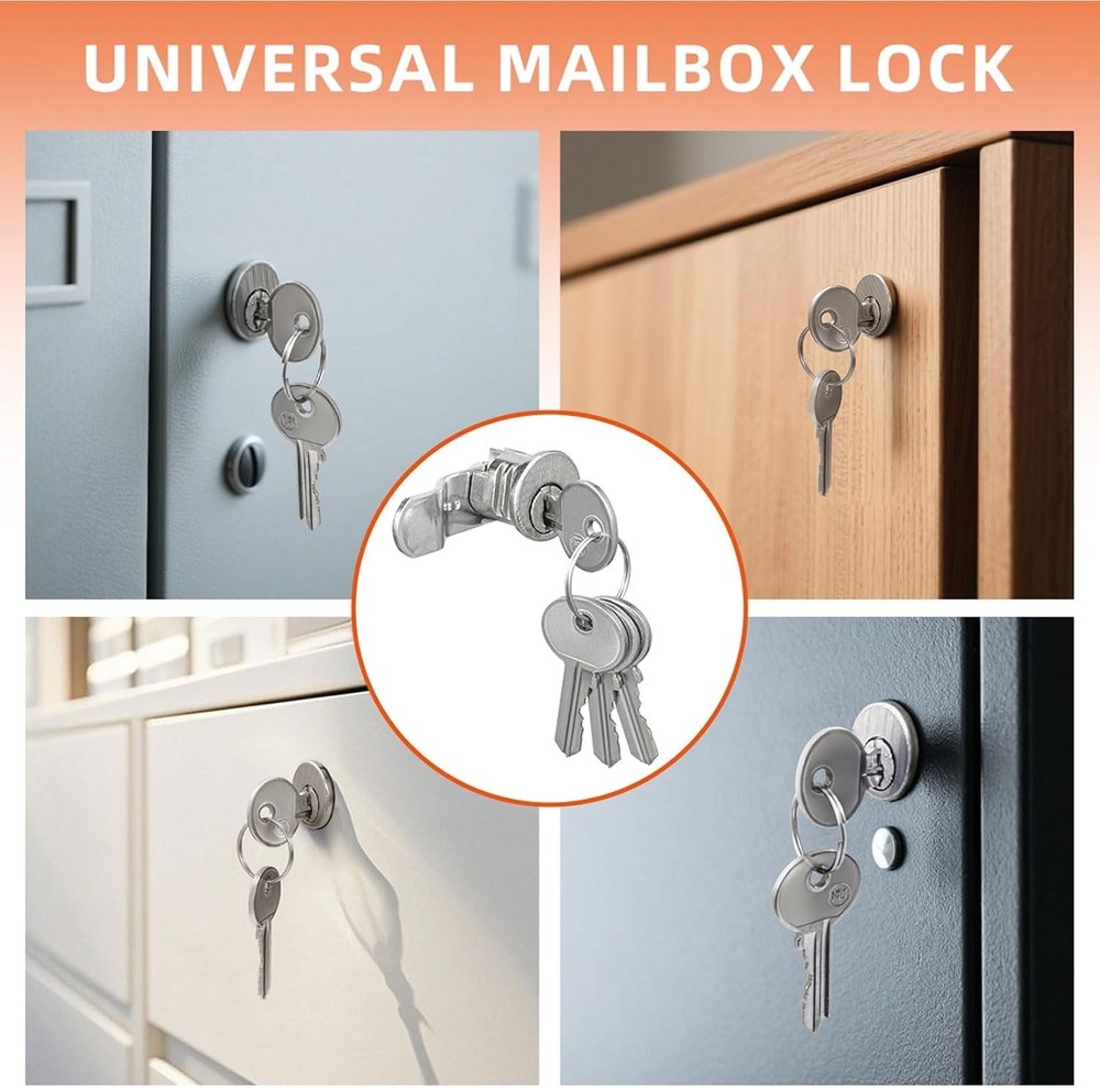 Mailbox Lock with 4 Keys - Multipurpose Box Locks Compatible with Almost All ...