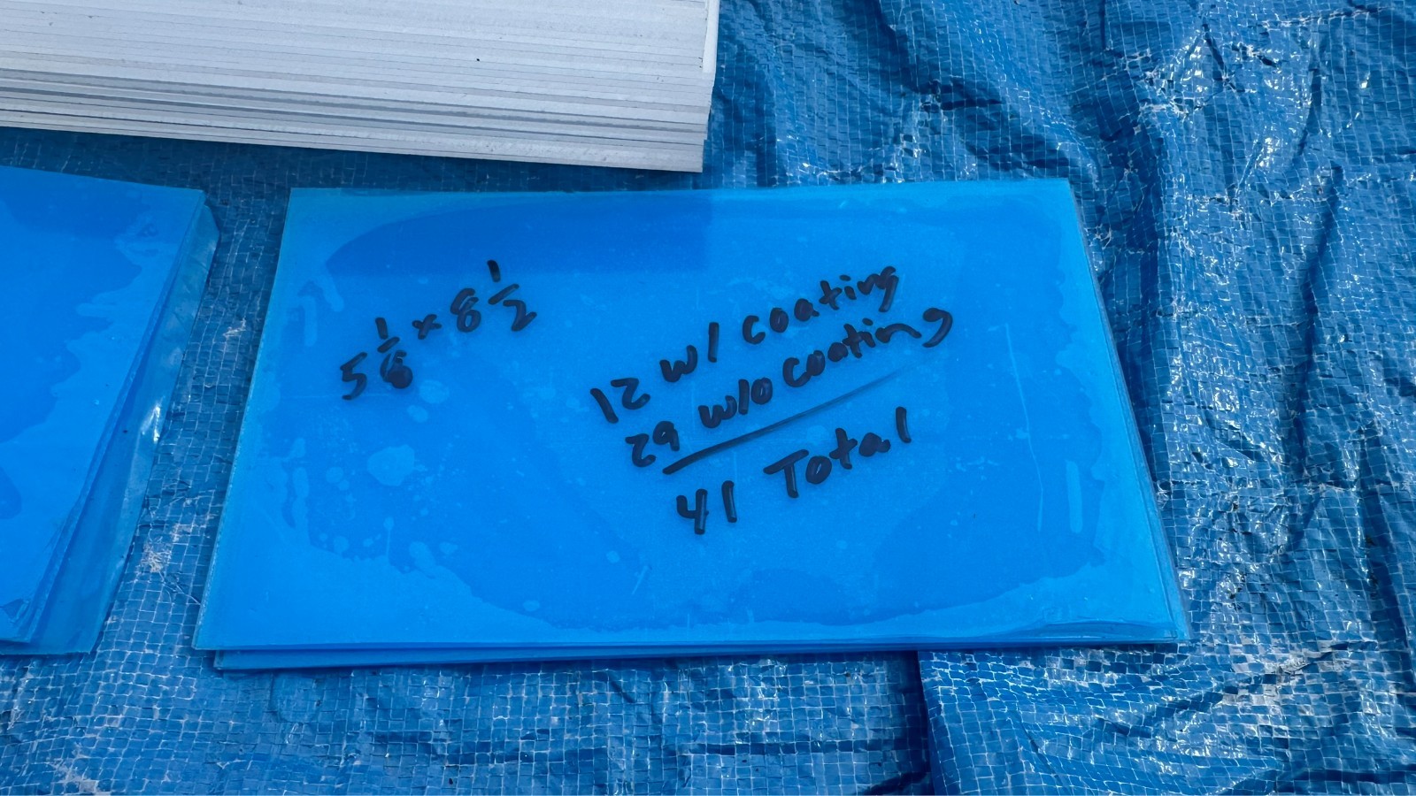 Lot 4 New & 29 Used Sheets 5-1/8" x 8-1/2" Acrylic Clear Plexiglass Plexi