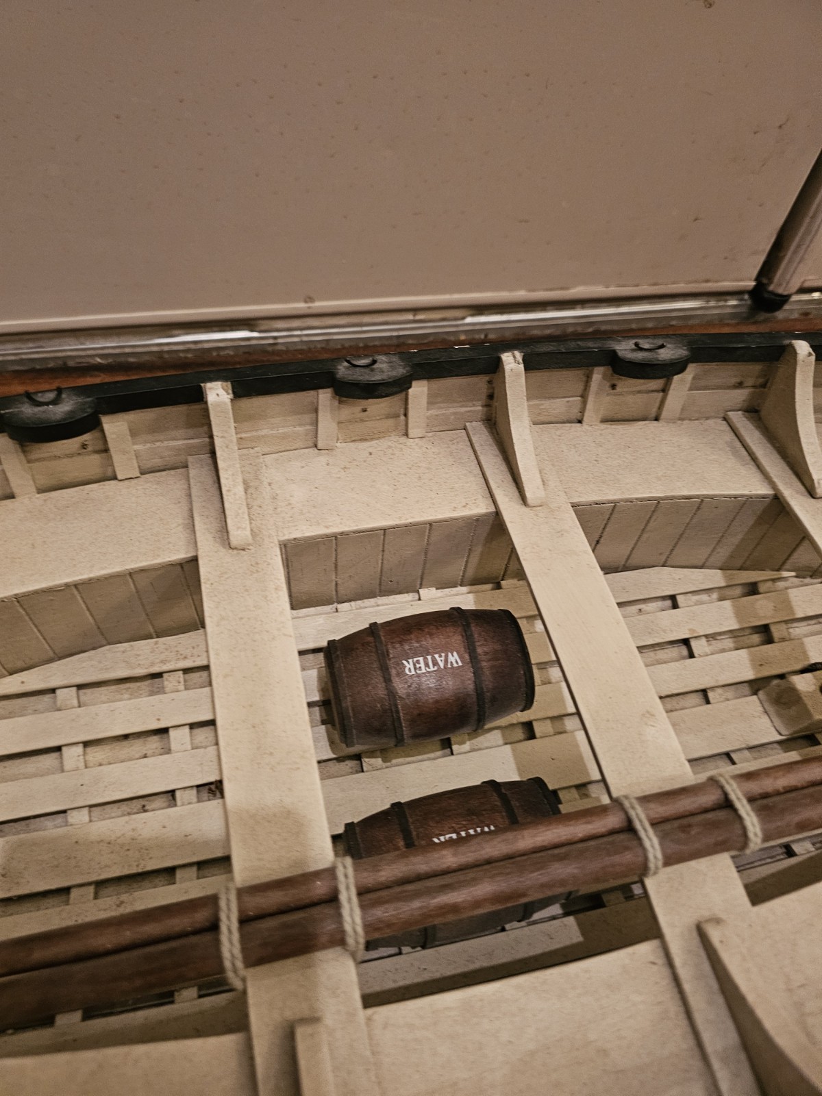 Vintage Liverpool #14 Wood Model Of Titanic Lifeboat, 31" W/Oars, Mast &...