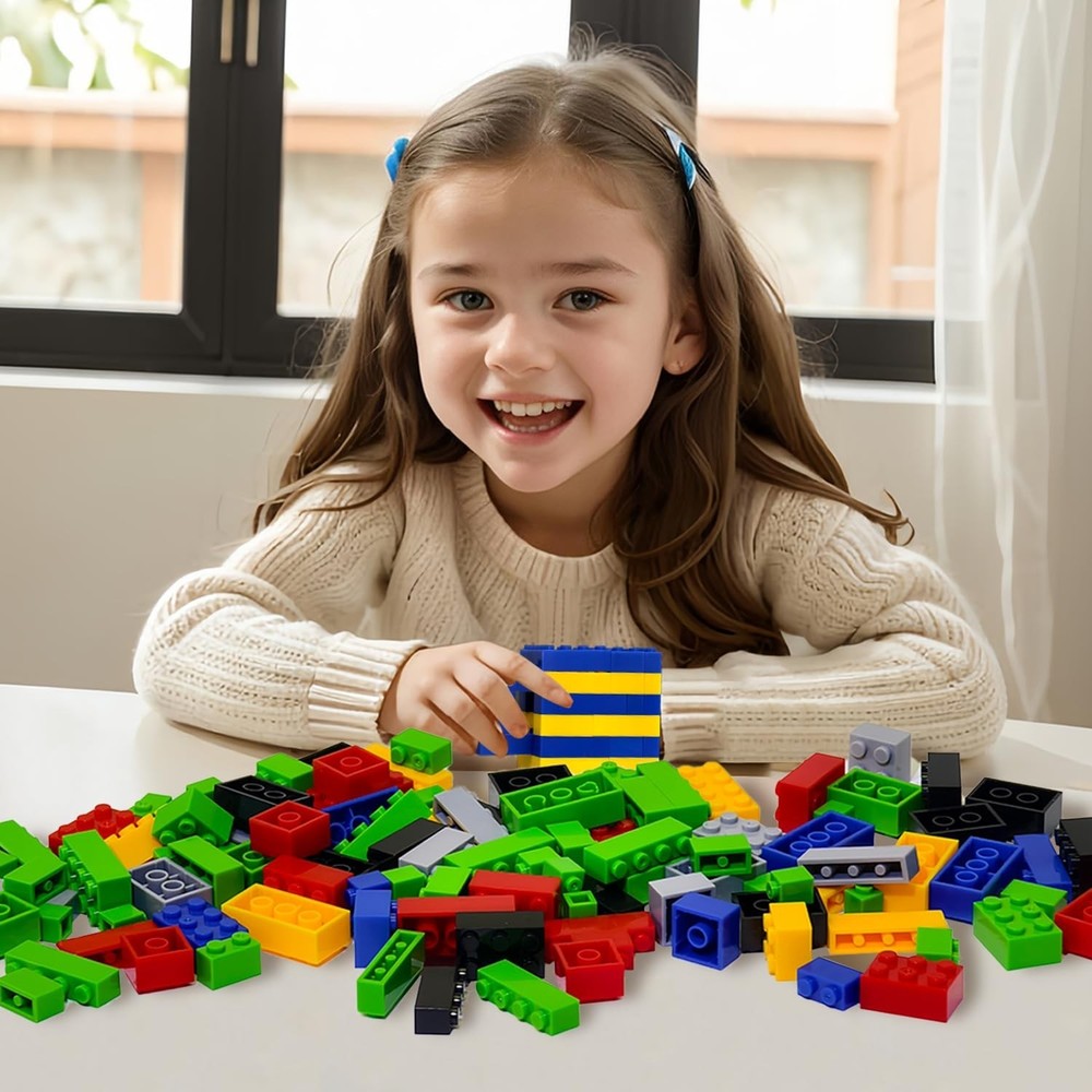 1000 Piece Building Bricks Set, Classic Creative MOC Bricks Starter Set, Acce...