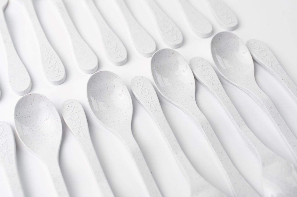 Eco Plant Based 24 Pack Reusable Flatware Set (White)…