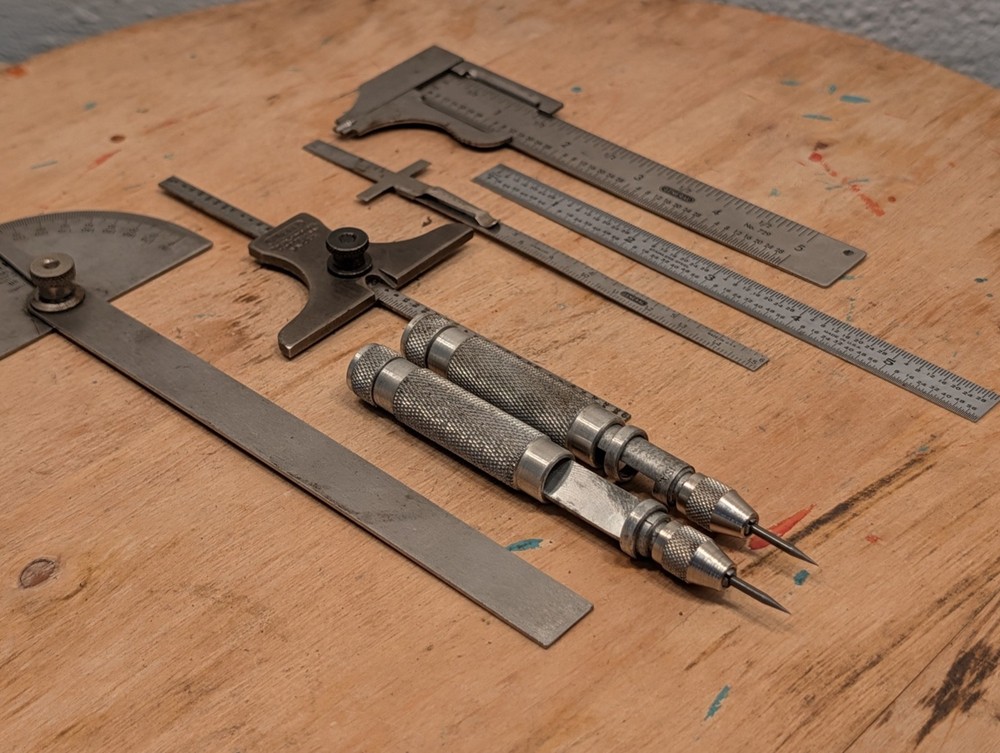 General Tools No.444 Depth Angle Gage No.16 Multi-Use Tool No.17 Protractor Rule