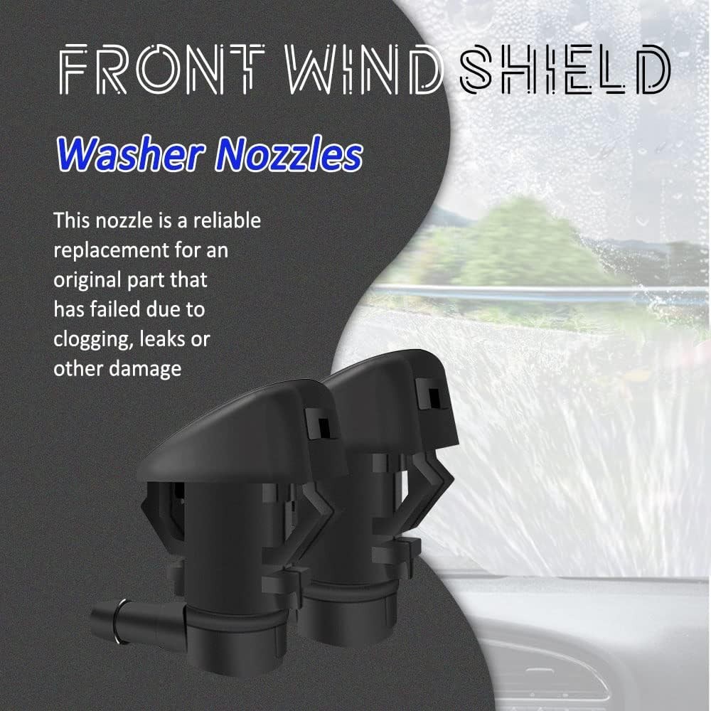 Front Windshield Washer Nozzles, Wiper Washer Nozzle Spray Jet Replacement, Repl