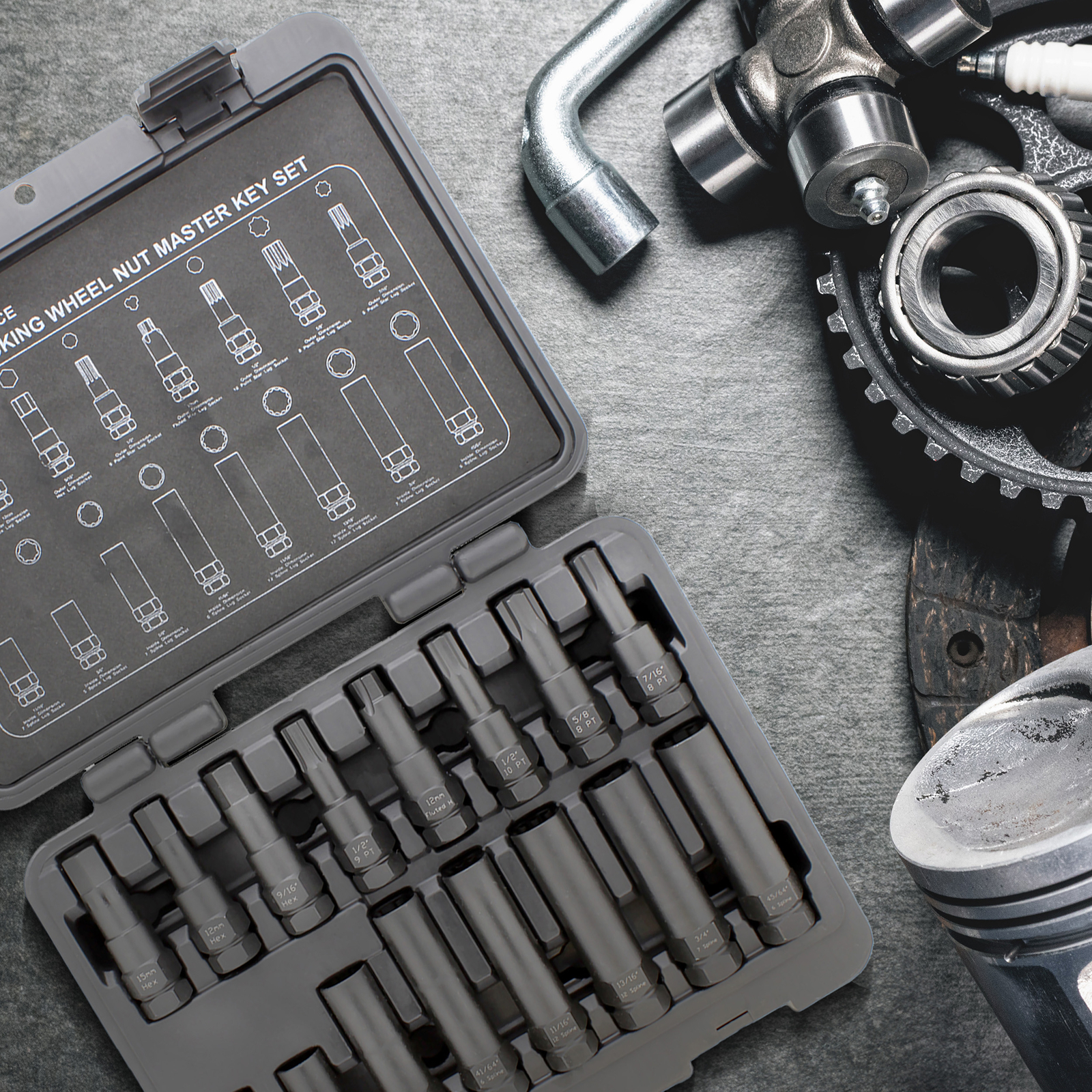 Wheel Lock Removal Tool Kit Lug Nut Key Set – Lug Key Master Wheel Lock Key Set