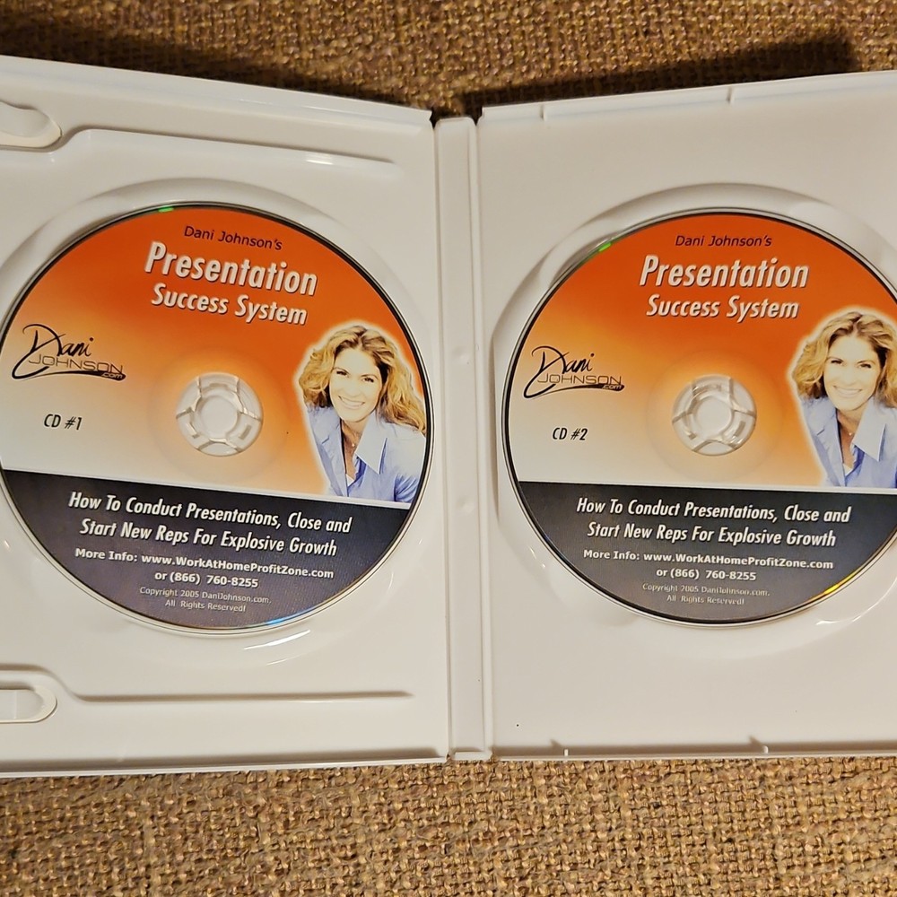 Dani Johnson Presentation Success System 2-CD Set Conduct Presentations, Close …