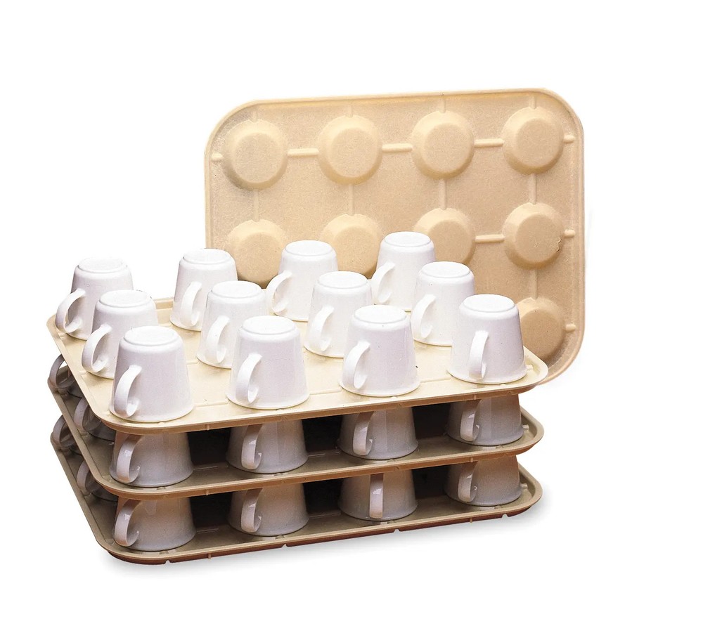 Cambro KK1200133 Camrack 14"x18" Stackable Kup Keeper - Beige