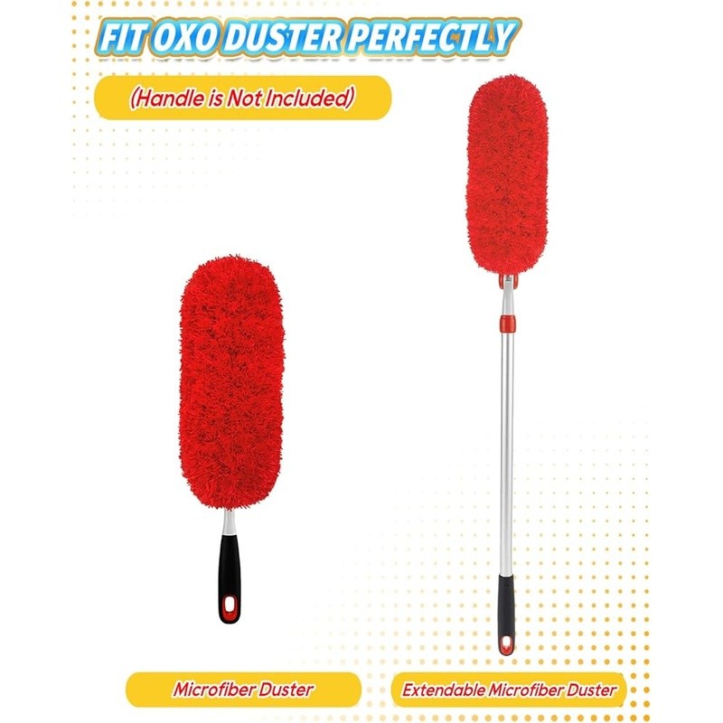 Microfiber Duster Replacement Heads Washable Reusable Compatible W/ OXO Duster