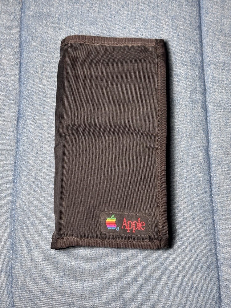 Vintage Apple Black Nylon Floppy Disk Case
