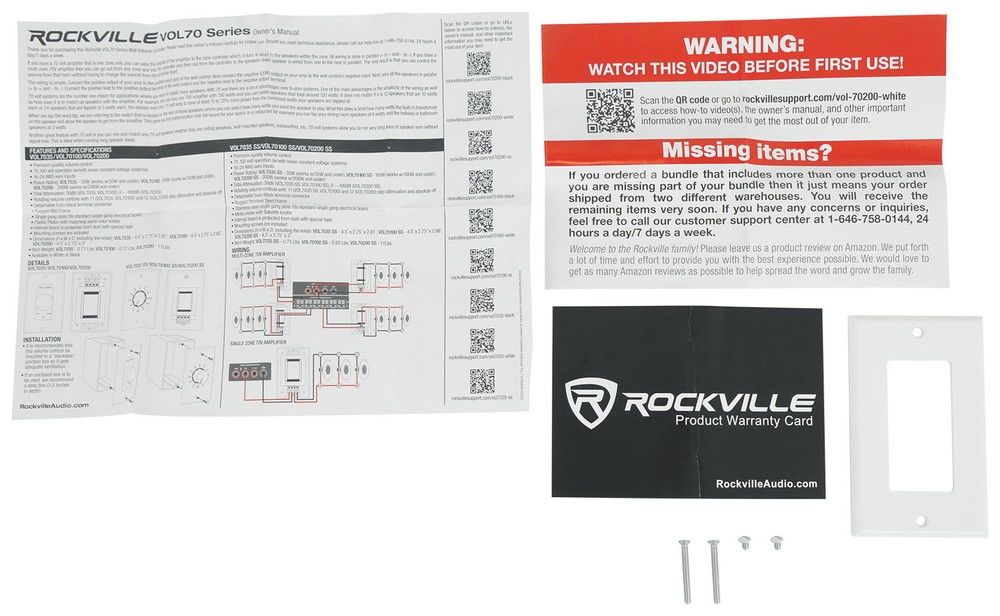 2 Rockville VOL70200 White 200w 70v Wall Volume Controls Zone Controller Boxes
