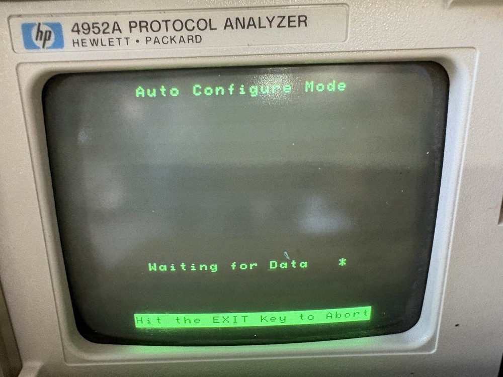 HP 4952A Protocol Analyzer – with 18180A Interface, Cables & Bag. Untested.