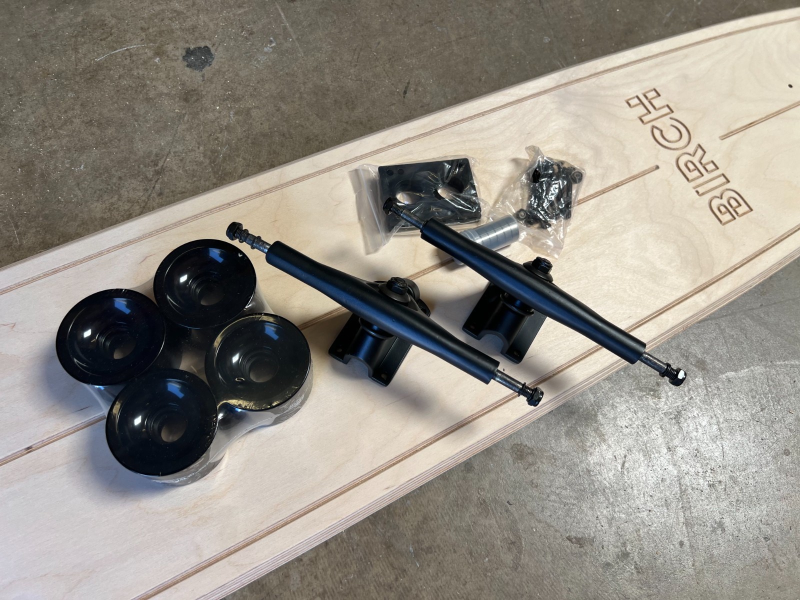 BIRCH DIY Longboard Skateboard KIT make your own custom longboard
