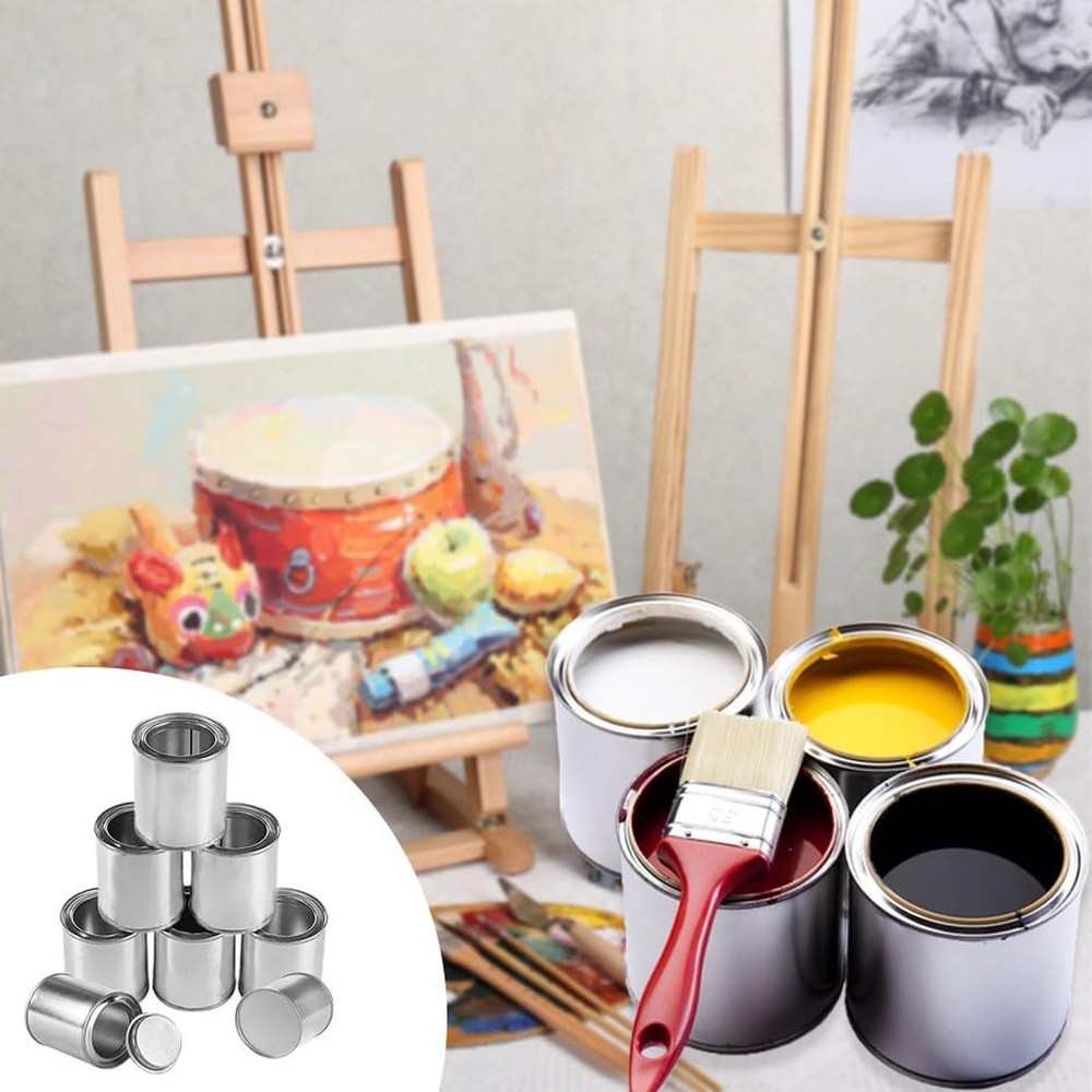 2 Pack Empty Metal Paint Cans with Lids,Paint Storage Containers for Leftover...