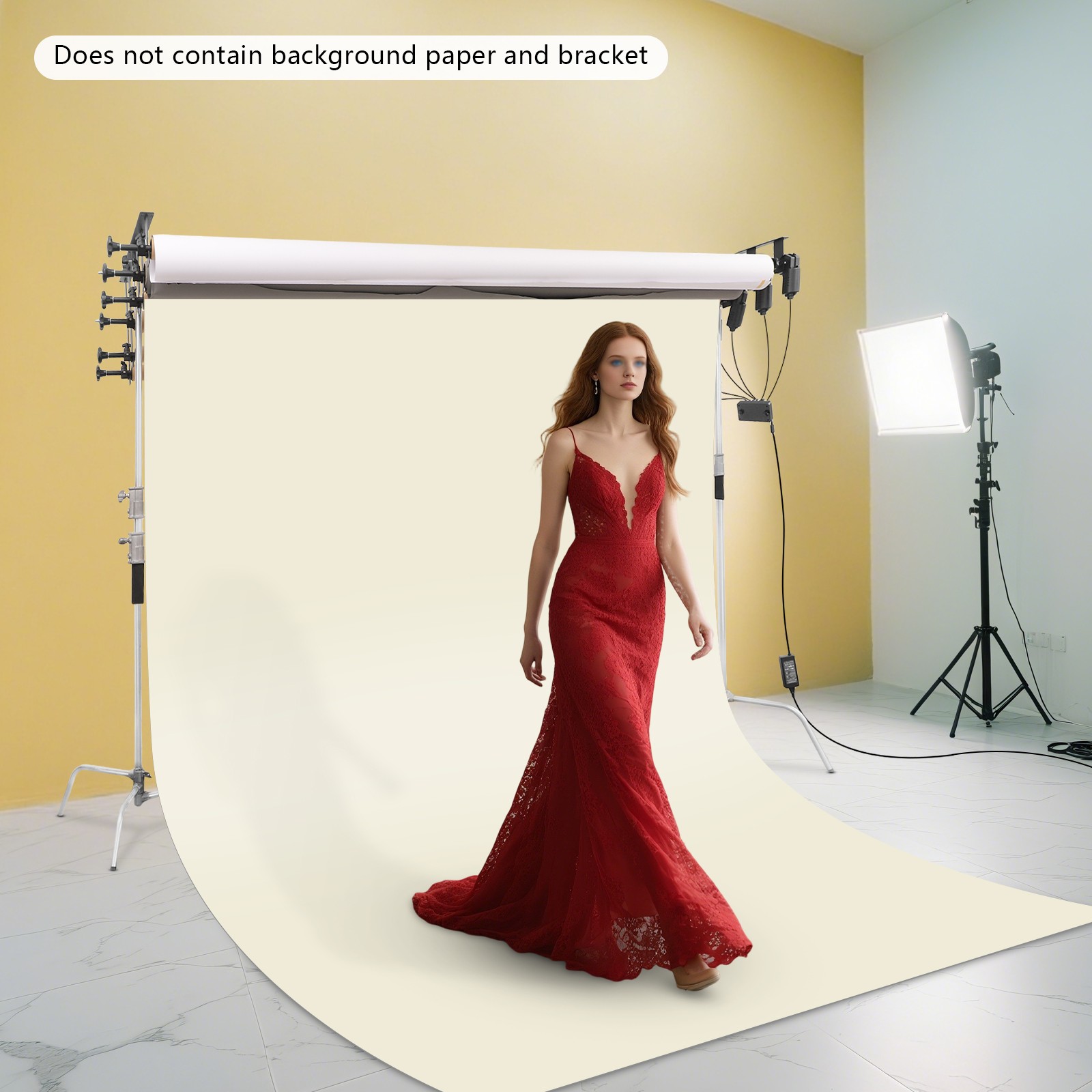 Motorized 6-Roller Backdrop Support System Wall Mount Photo Video w/ Remote