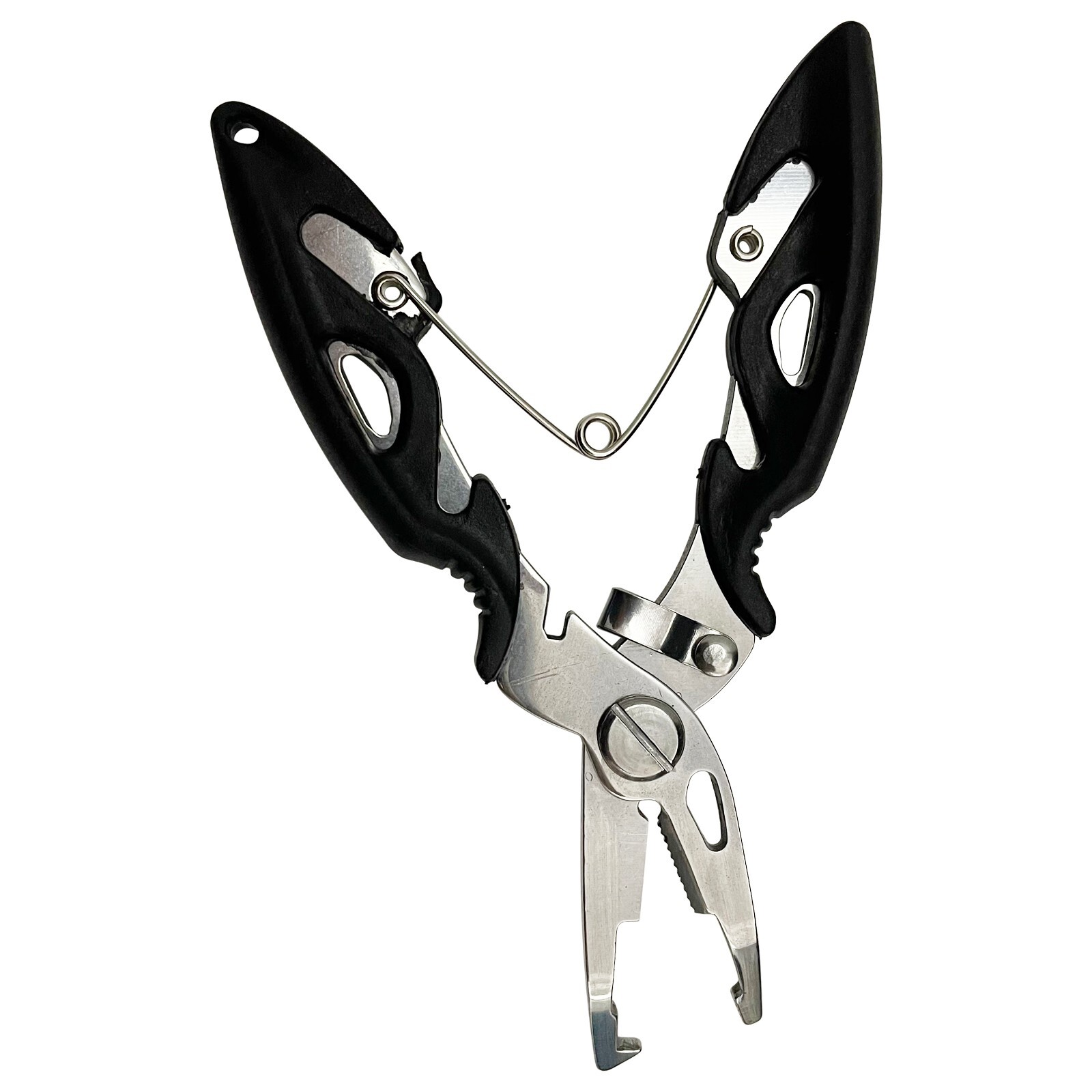 Fishing Pliers Scissors Line Cutter Split Ring Hook Remover Tool Multifunction