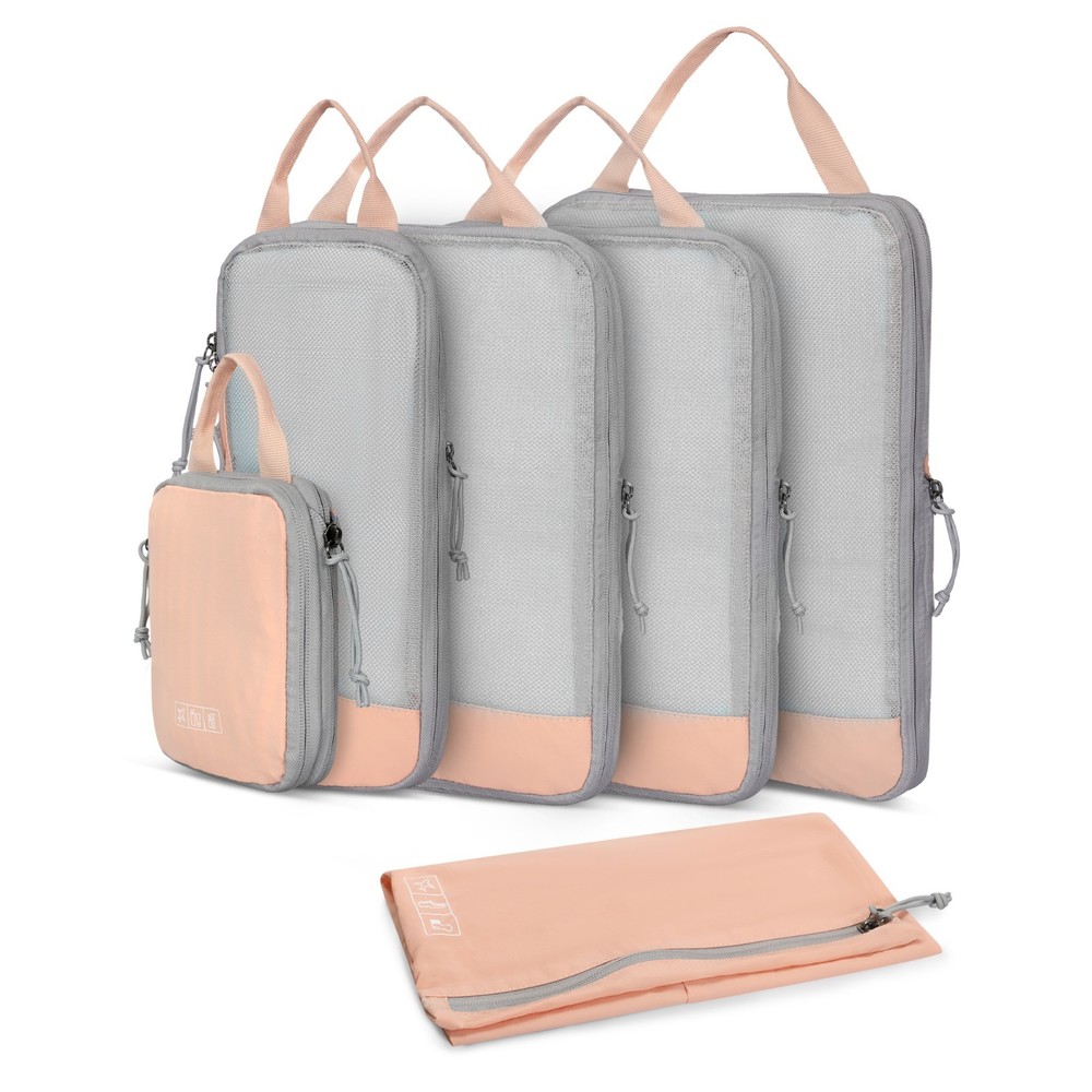 Hynes Eagle Compression 6 Set Packing Cubes for Travel Compressible Lightweight