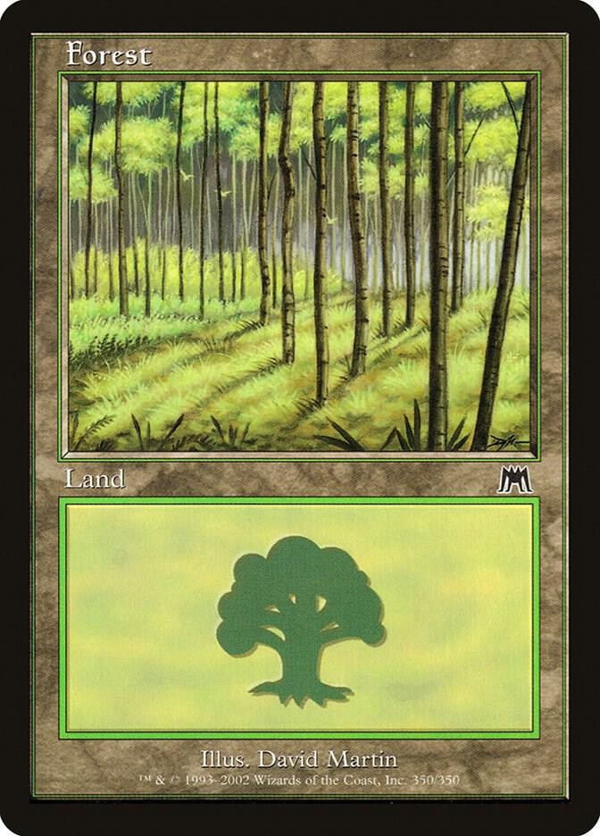 20 Basic Land #350 - SAME ART - Forest - Onslaught - MP-NM - Magic MTG FTG