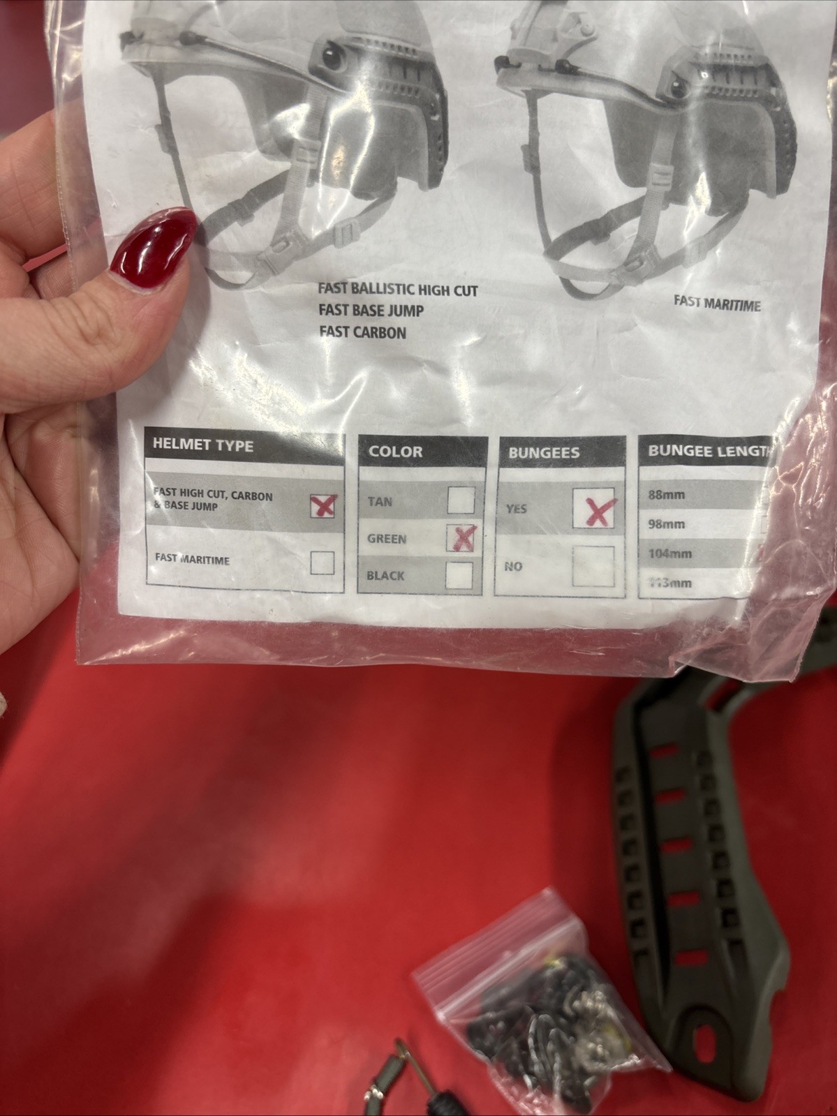 Ops-Core Fast Replacement Side Rails (ARCS) Green M/L