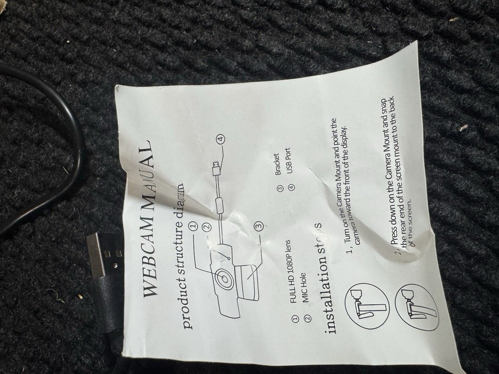 Full HD 1080 Webcam, Open Box