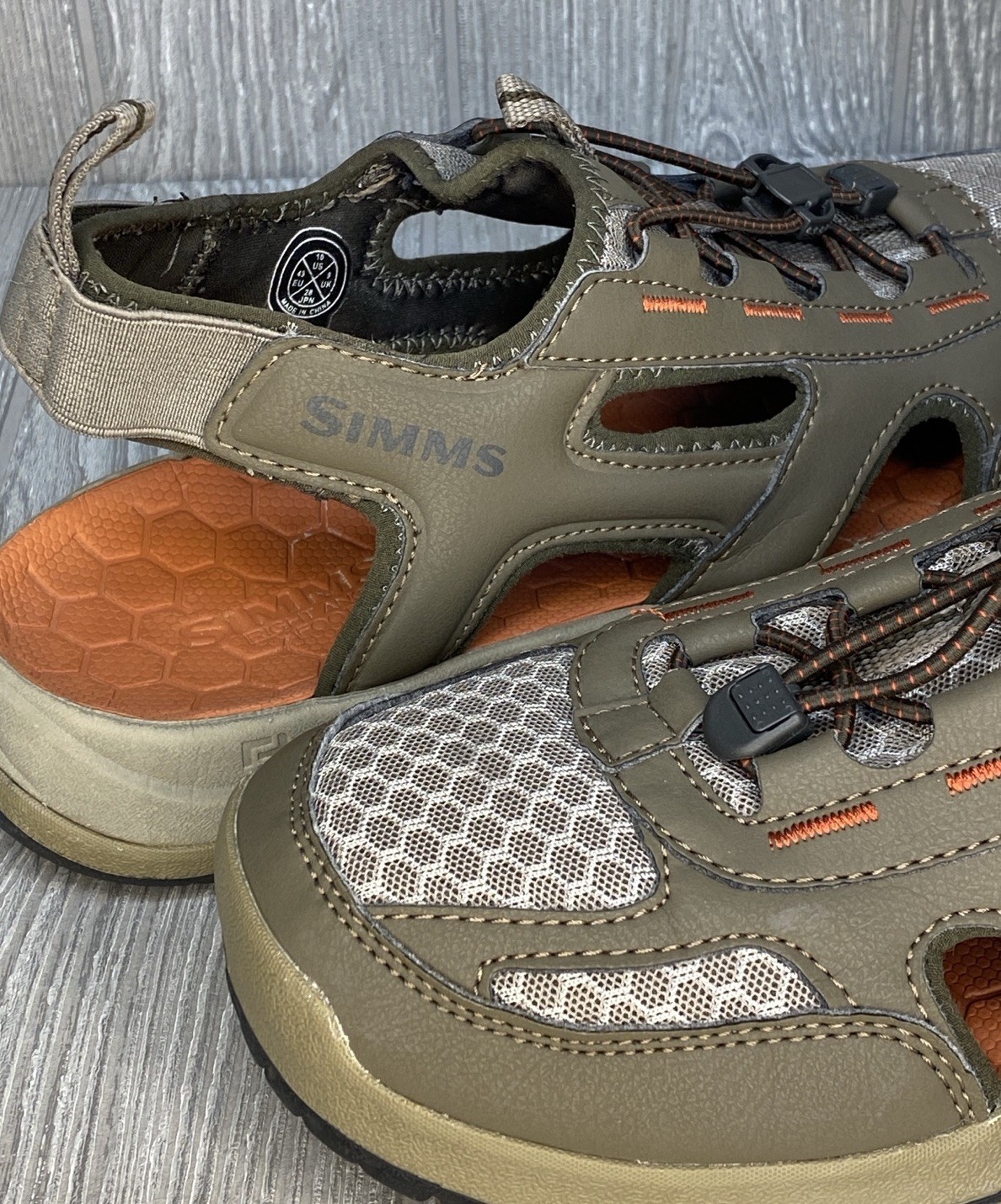Simms RipRap Wading Sandals Men's Slip On Fishing Shoes Size 10