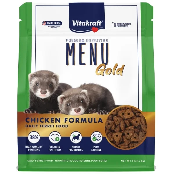 (2 pack) Menu Gold Ferret Diet, 3 lb