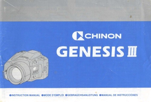 Chinon Genesis III Instruction Manual multi-language