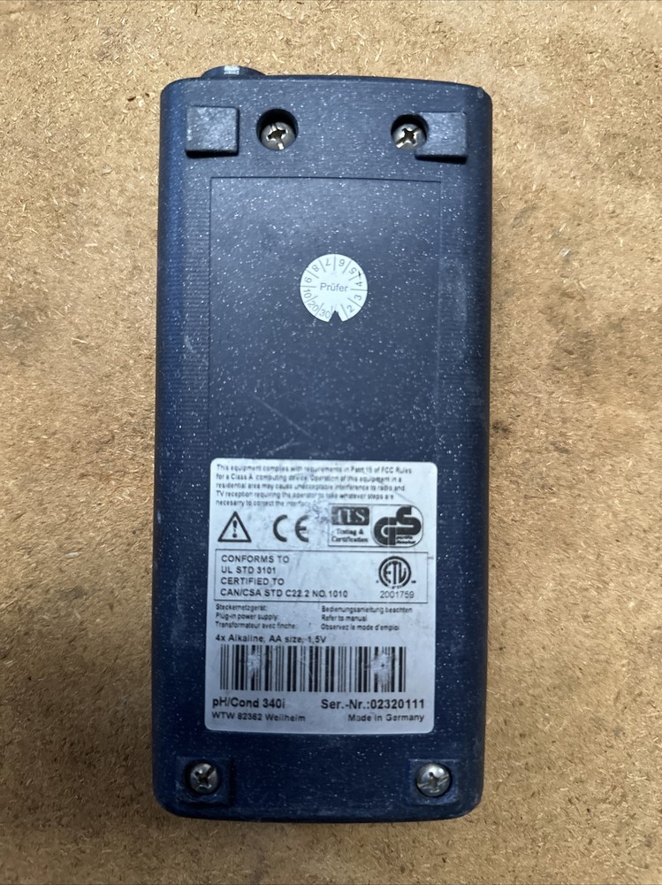 WTW pH 340i BNC Handheld PH Meter