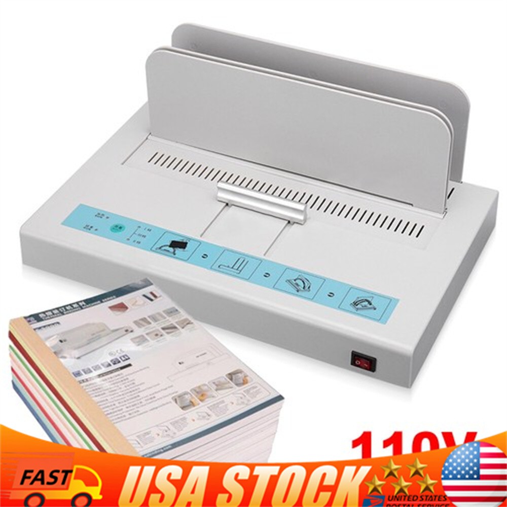 110V Perfect Binding Machine Universal Electric Book Automatic Binder USA