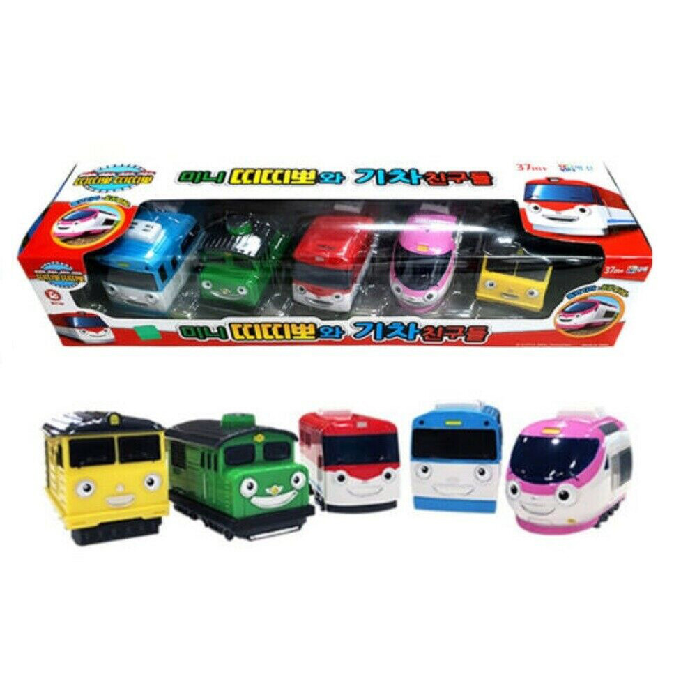 Titipo and Friends Pullback Gear Toy Mini 5 Trains Characters