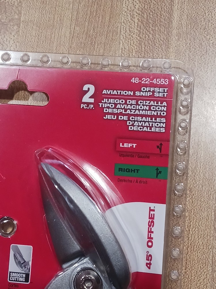 Milwaukee Tool 48-22-4553 Offset Aviation Snip Set 2Pc