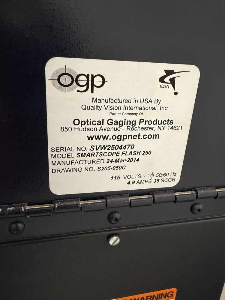 OGP Flash 250 Vision Measurement System Smartscope