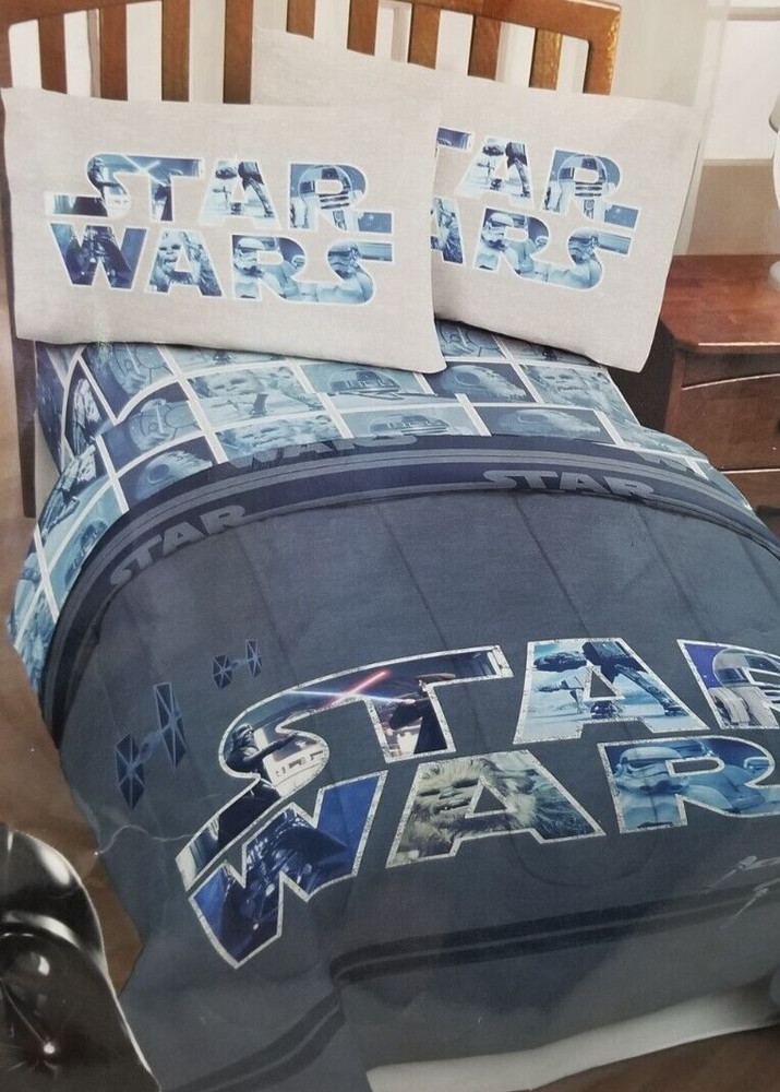 5 pc Disney Star Wars Full Microfiber Comforter & Sheet Set NIP