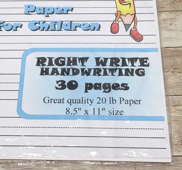 RightWrite Handwriting - Handwriting Practice Paper For Children - 30 Sheets