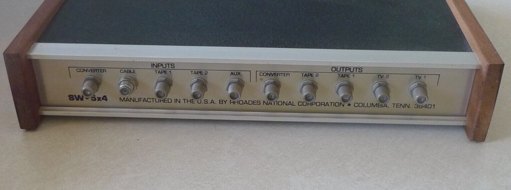 Rhoades RF/VIDEO Switcher SW-5X4 VINTAGE UNTESTED