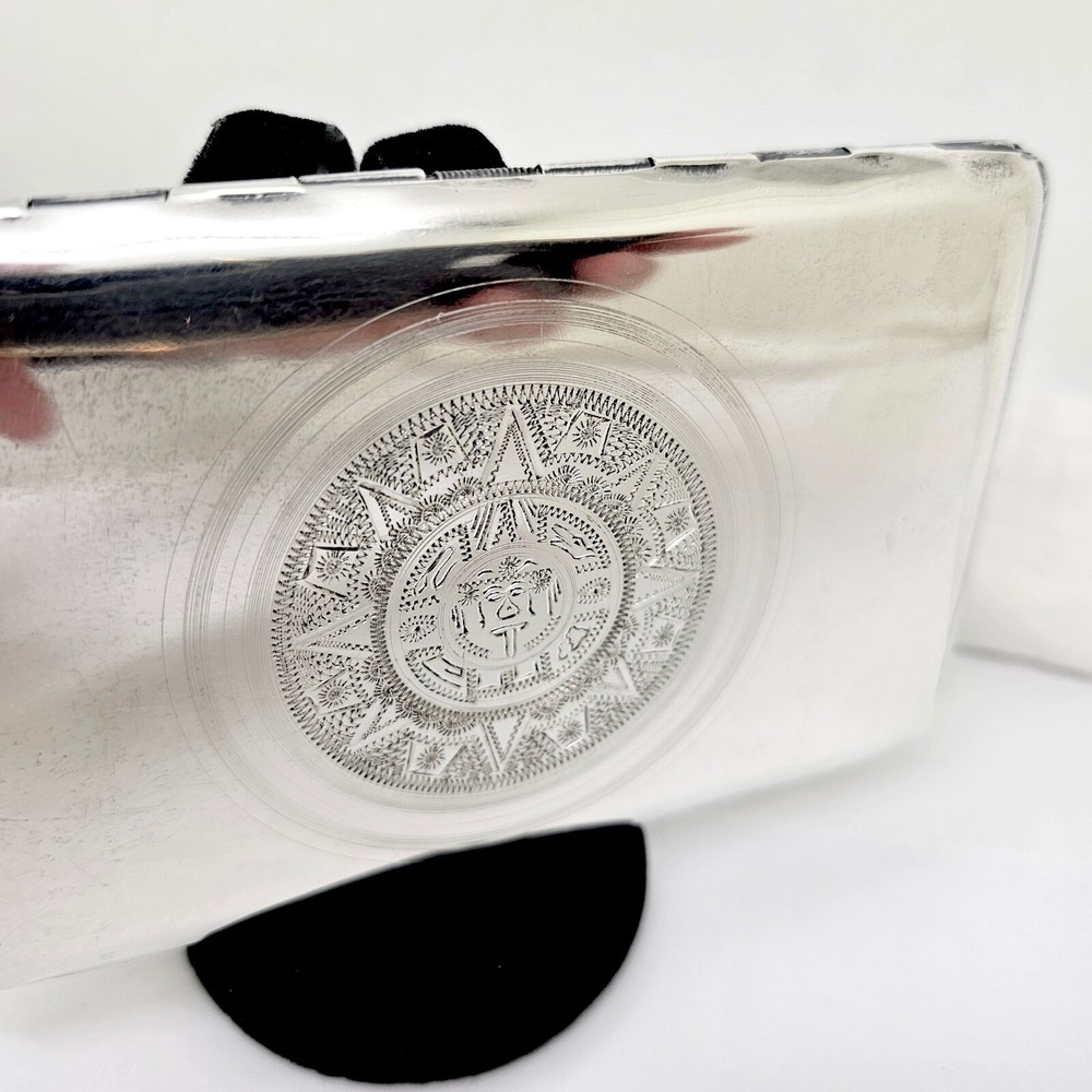 LARGE UNIQUE 70'S ORMEX MEXICO STERLING SILVER ENVELOPE FORM CARD,CASH,ID CASE
