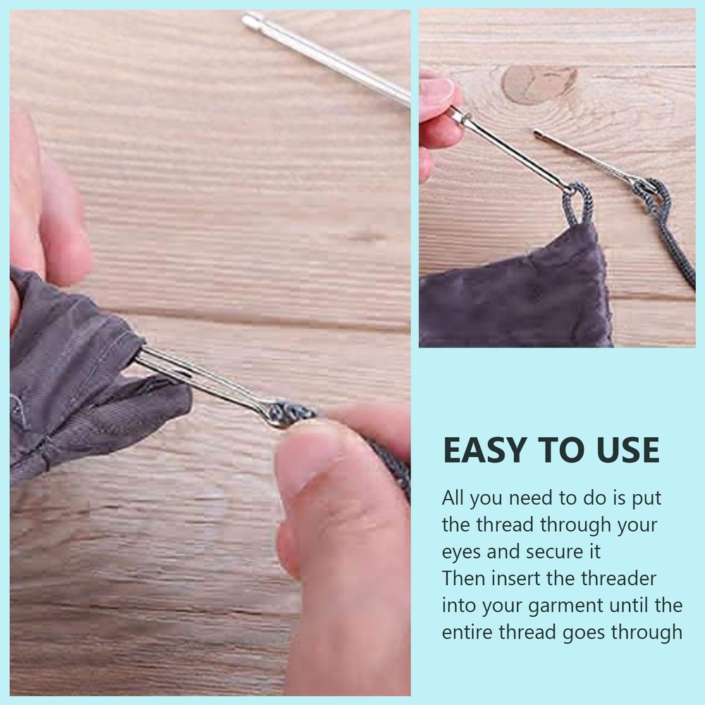 30pcs Elastic Drawstring Threader Easy Pull Tool For Threading Yarn Popular