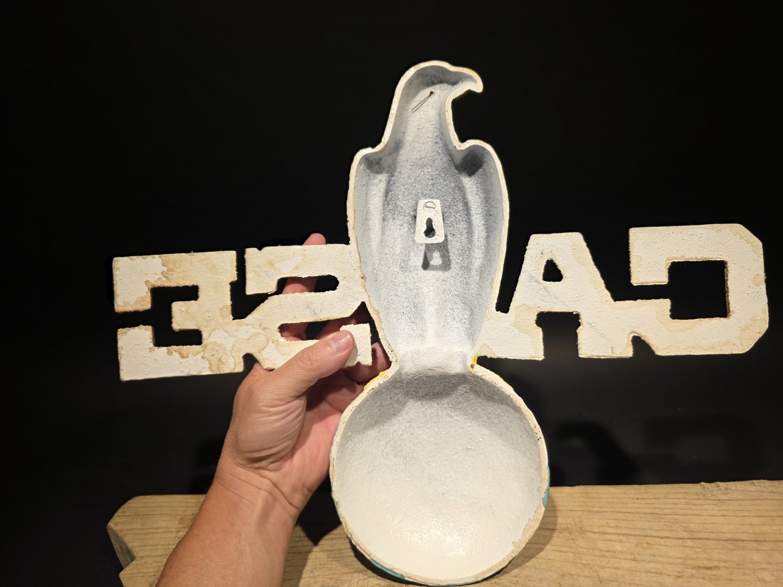 Antique Style Cast Iron Case American Eagle Sign Plaque