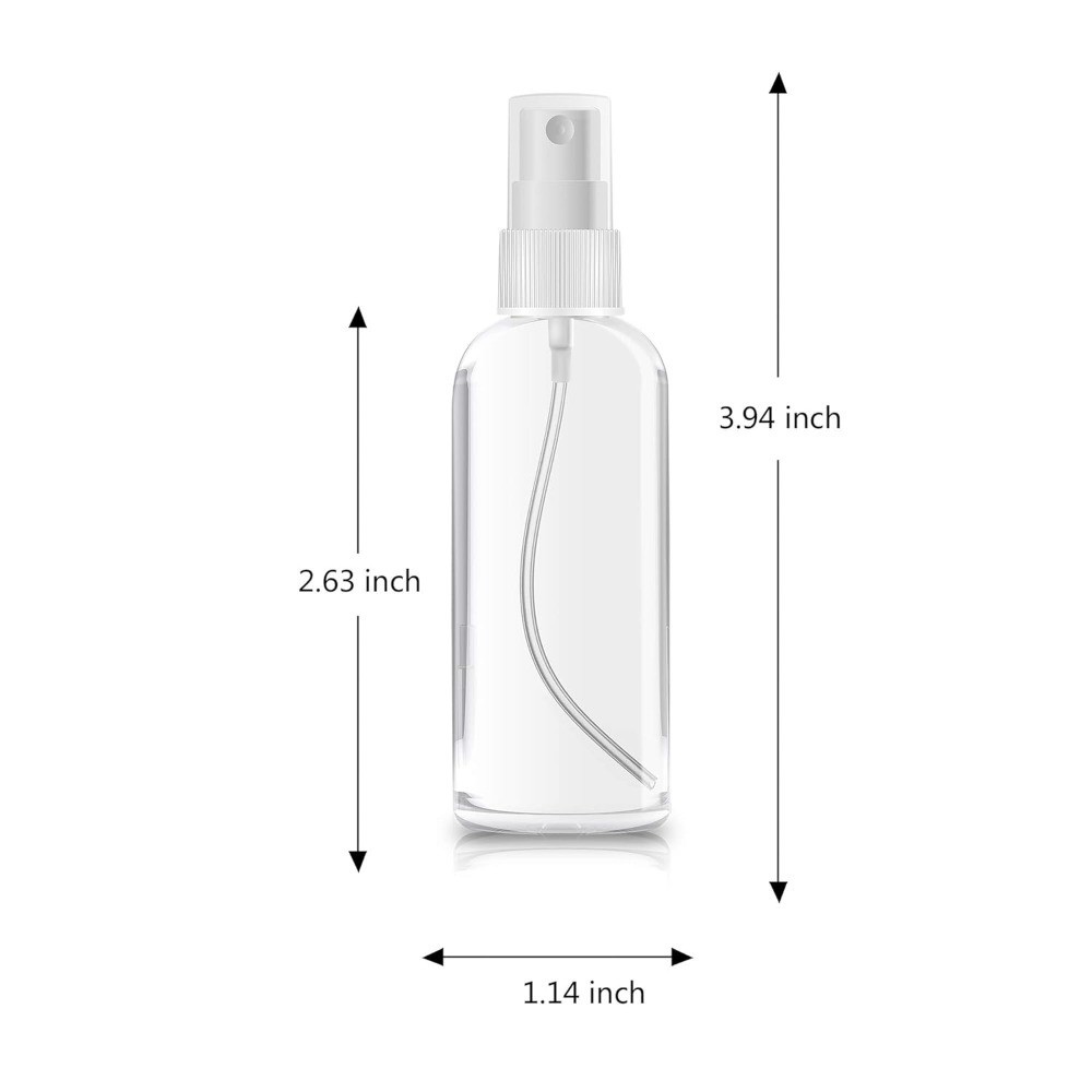 Empty 1oz Refillable Travel Spray Bottles 2 Pack Mini Atomizer for Cleaning