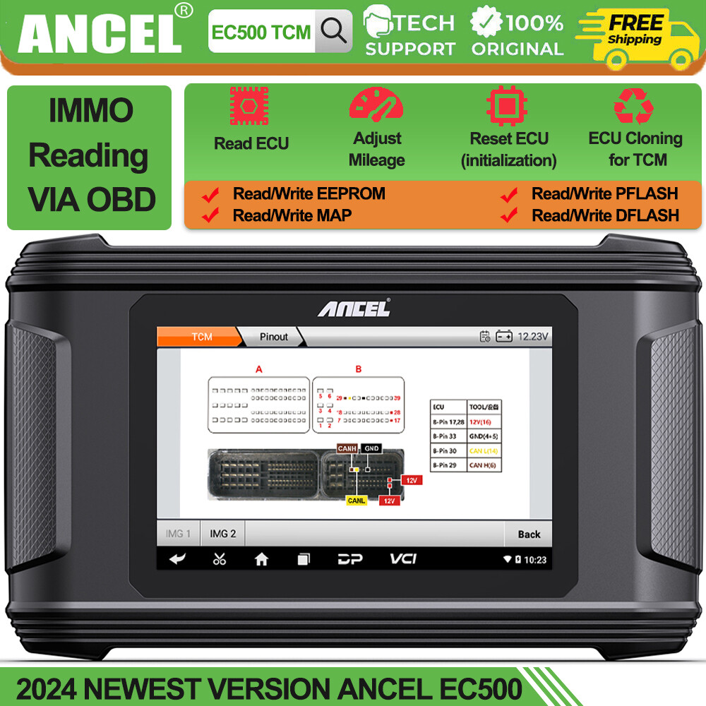 ANCEL EC500 Car Adjust Mileage Tool TCM ECU Cloning Reset Initialization Tool
