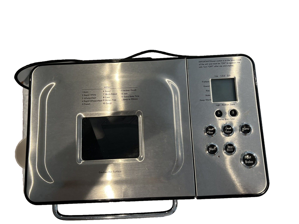 Sears Kenmore 2 Pound Digital Bread Maker Machine Stainless 100.12934 TESTED