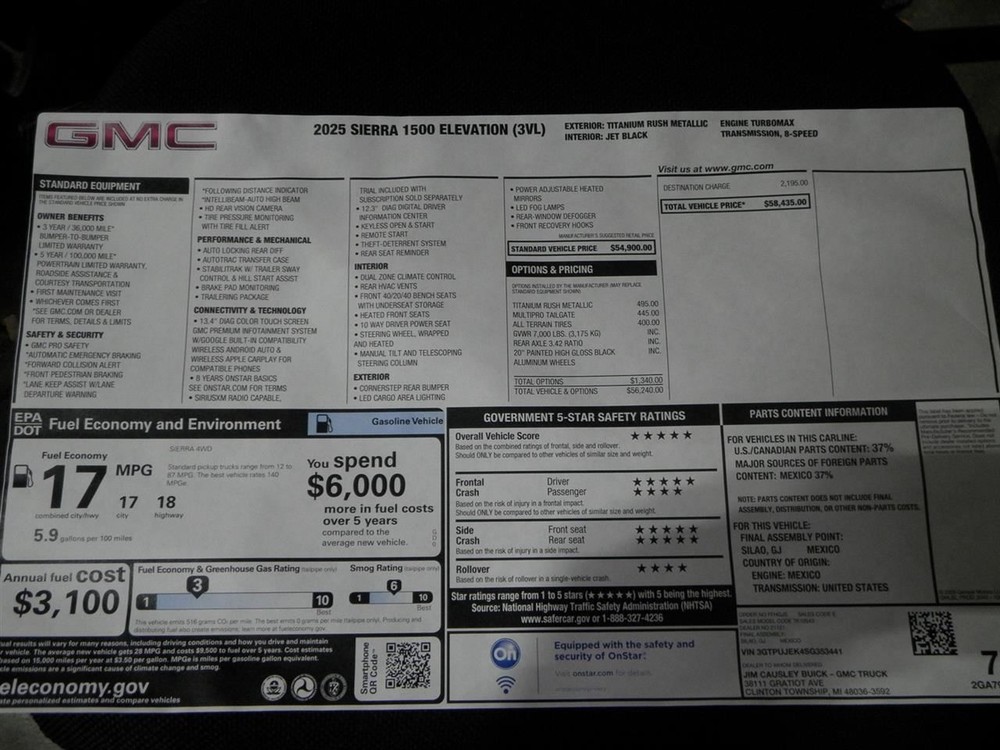 Display And Control Panel Fits 25 SIERRA 1500