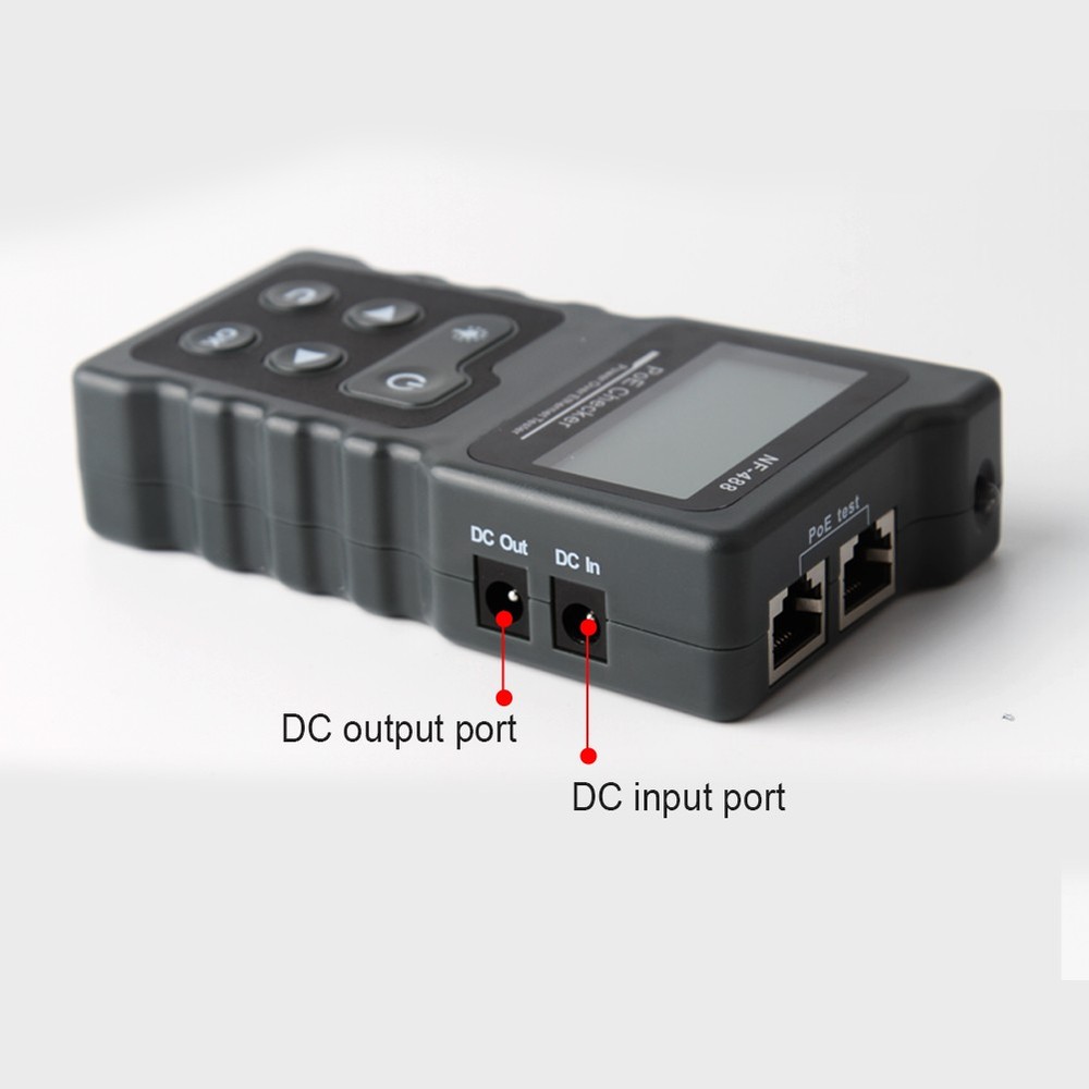 NETWORK CABLE TESTER LAN WIRE METER POE RJ45 ETHERNET VOLTAGE CURRENT TESTER