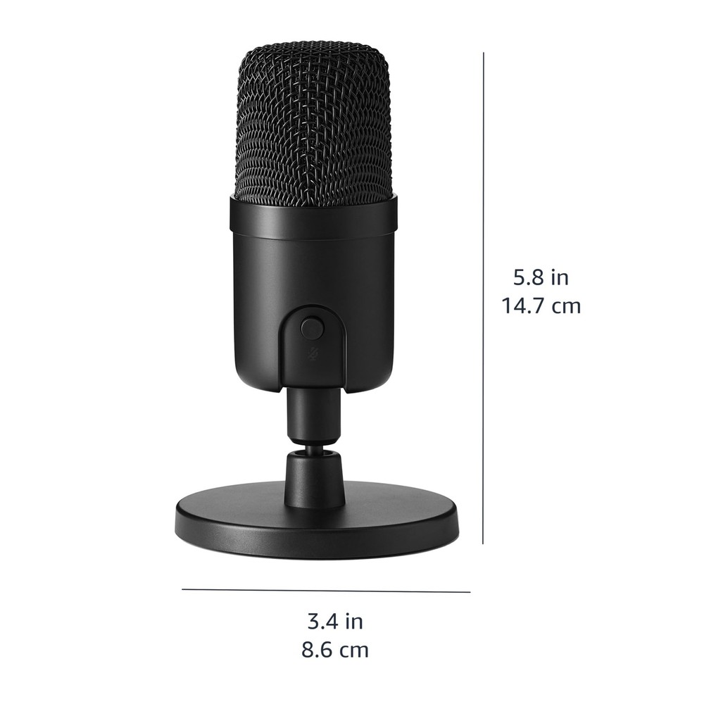 Amazon Basics USB Condenser Microphone for Streaming Recording Podcasting