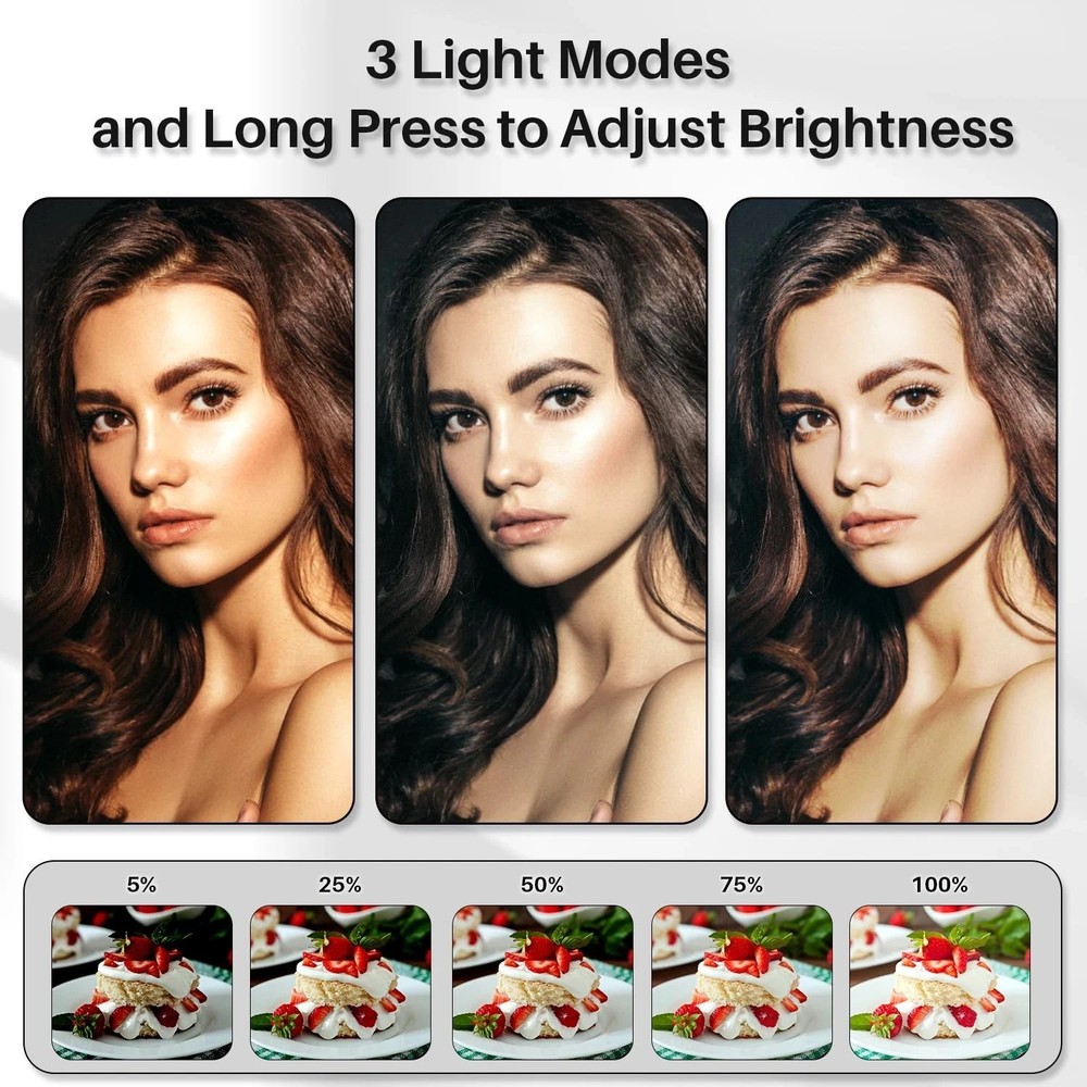Phone Ring Light, Rechargeable Magnetic Selfie Light, Adjusted 3 Light Modes ...