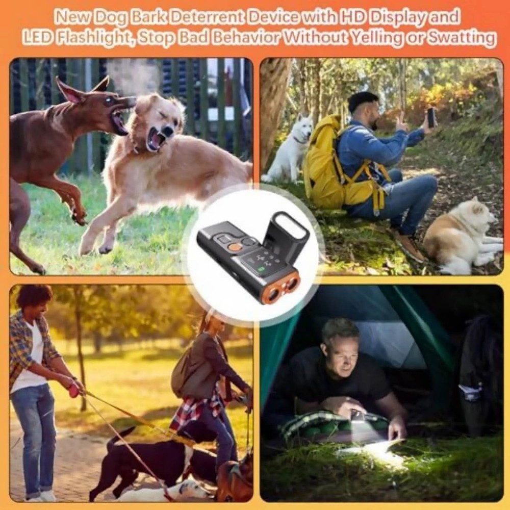 Dog Behavior Correction Device with Ultrasonic Training and LED Light Modes