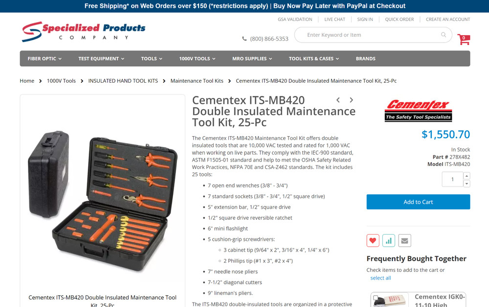 Cementex ITS-MB420 Double Insulated Maintenance Tool Kit, 25-Pc