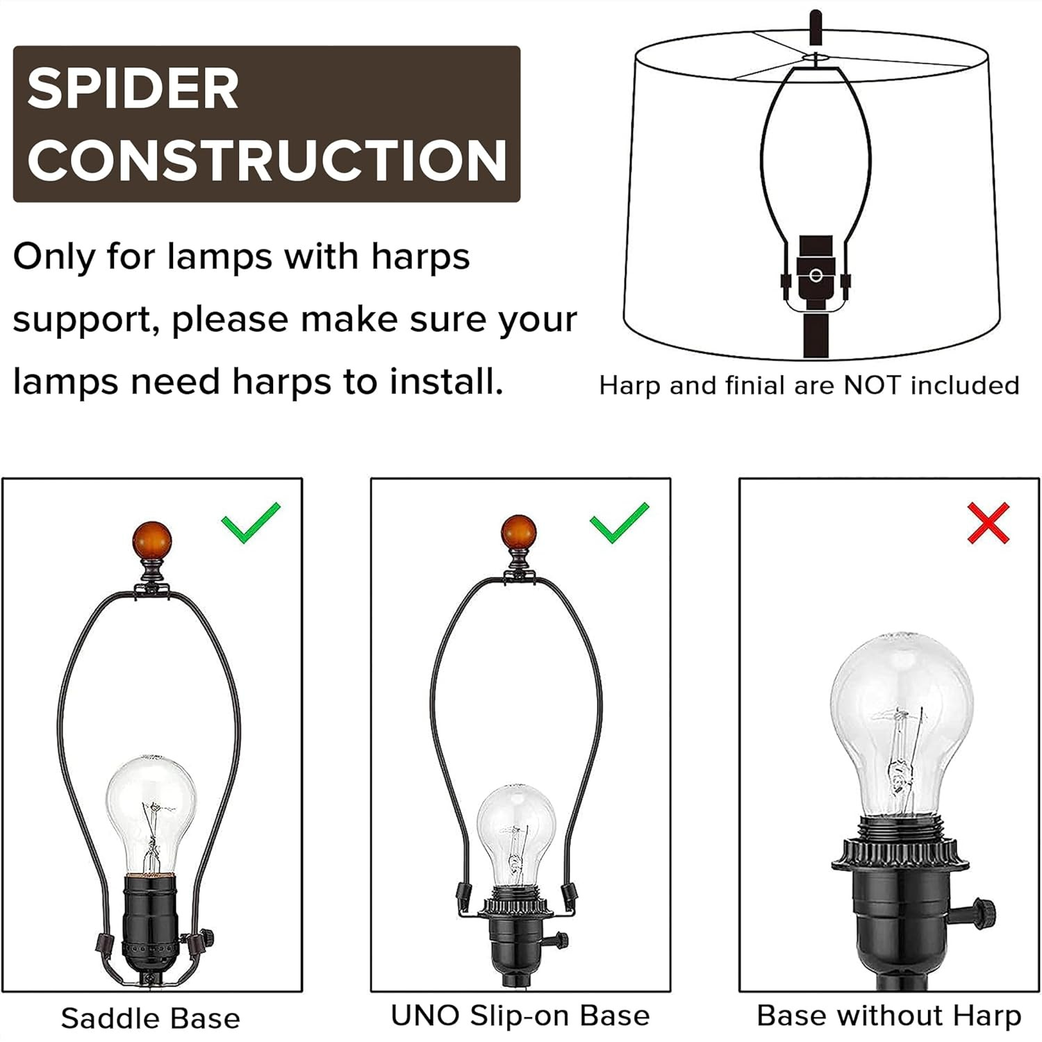 Creme White Bell Lamp Shades Set of 2 Medium Shade 6.7``Top X 13``Bottom X 10``H